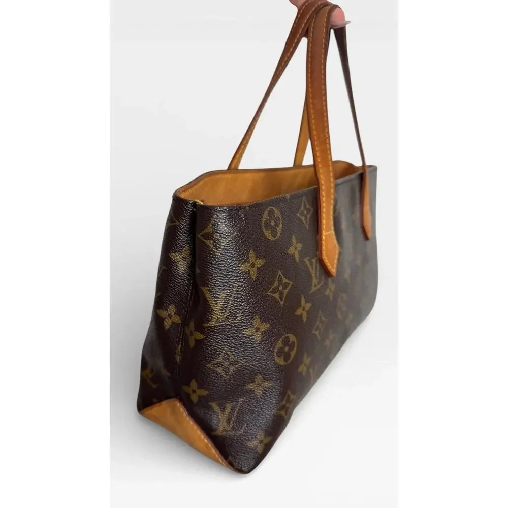 Vtg Louis Vuitton Wilshire PM Monogram Canvas Tote Bag Brown Y2K Preowned - Picture 2 of 16
